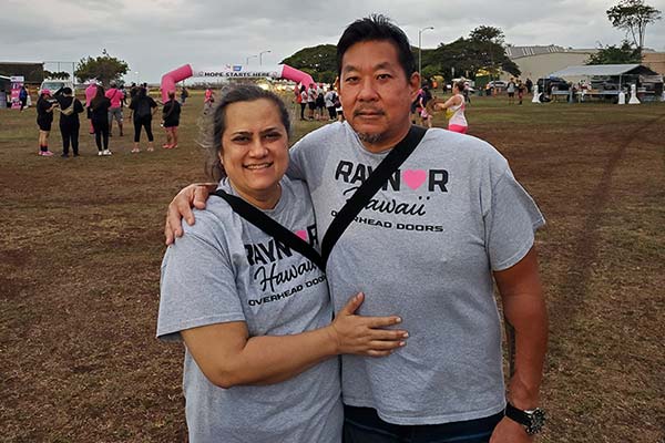 image of Raynor crewmembers at cancer walk